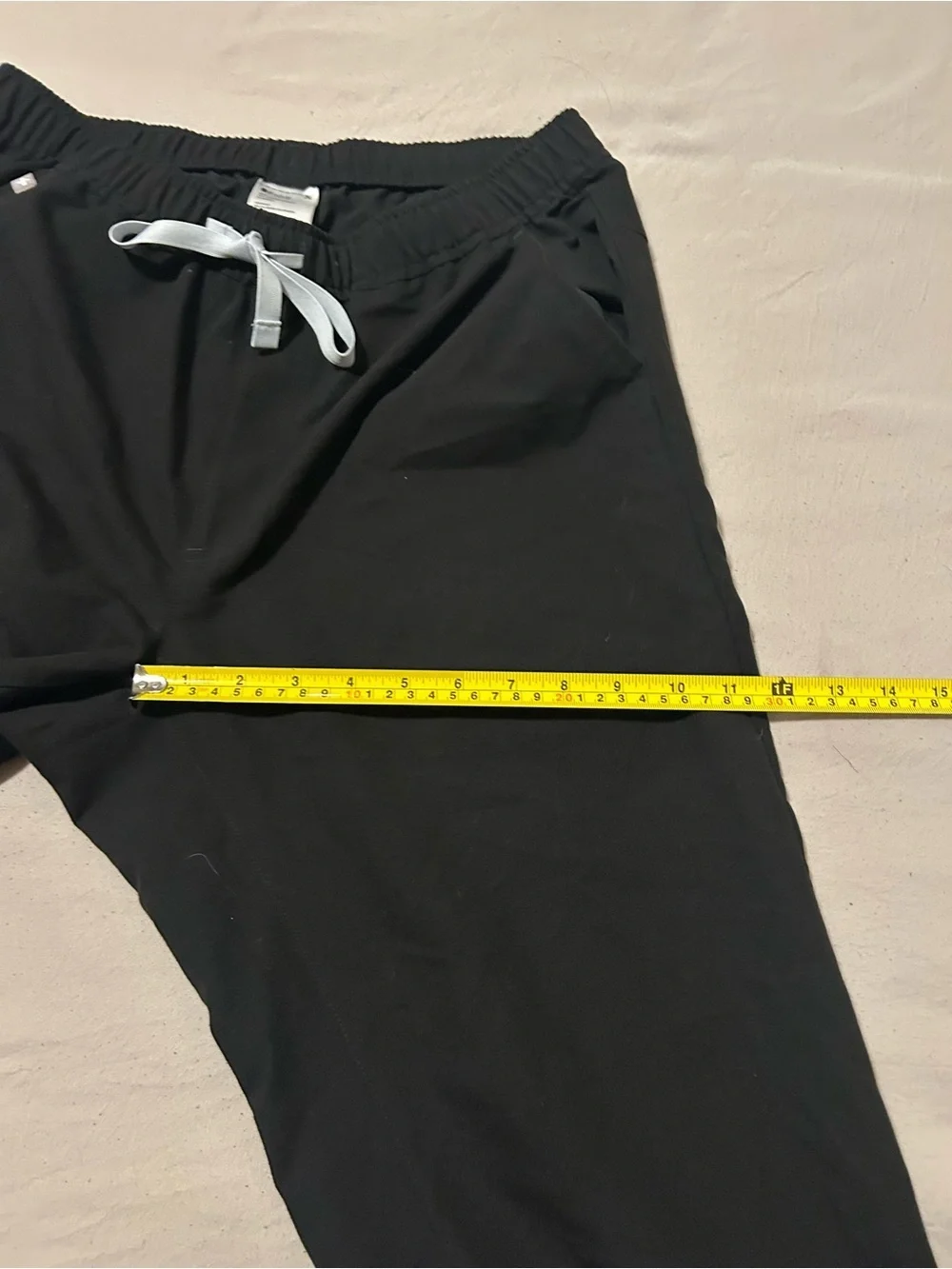Figs Men's Black technical collection Pants with White Drawstring. Unisex,